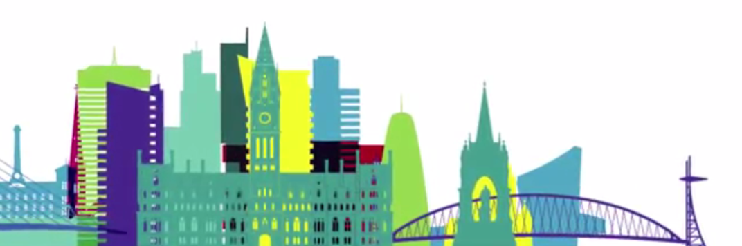 Illustration of the Manchester skyline