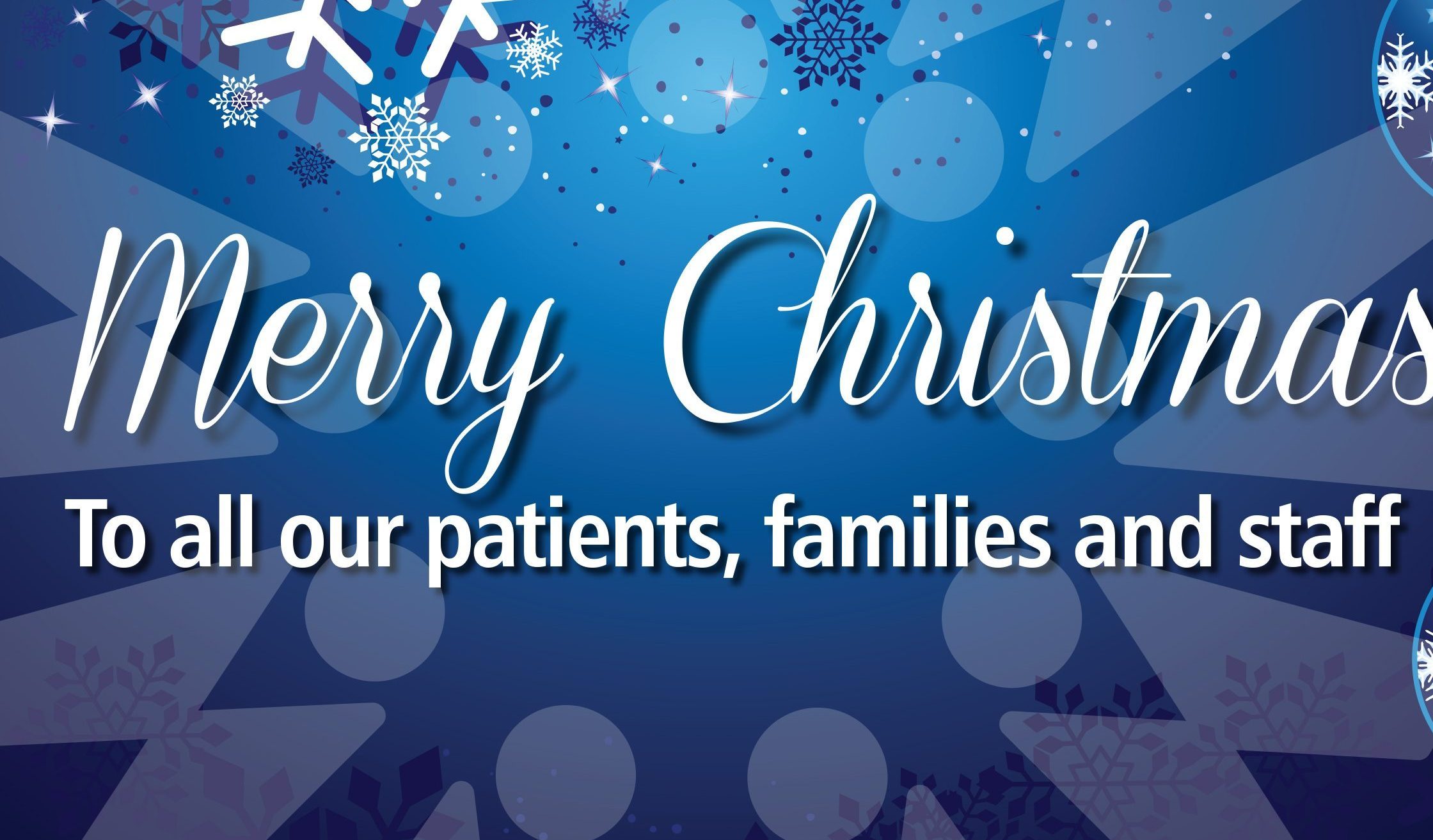 Merry Christmas To All Our Patients Families And Staff Manchester 