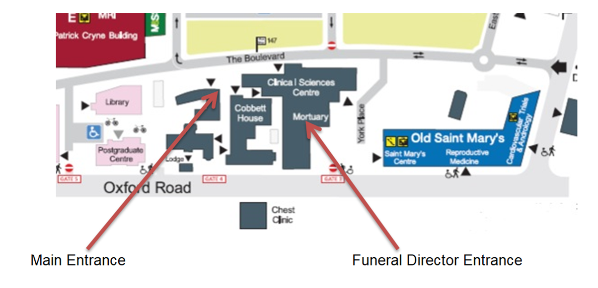 Adult Mortuary locations Manchester University NHS Foundation Trust