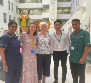 Barbara with family and staff from MFT