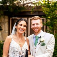 Martyn and his wife at their wedding day