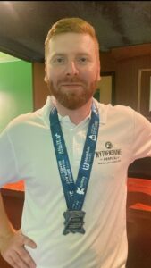 Martyn with one of his medals from the Transplant Games