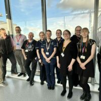 A group of people stood together