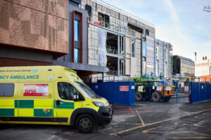 Building work progress on the new resus department at MRI