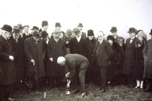 Group of men break ground in 1926