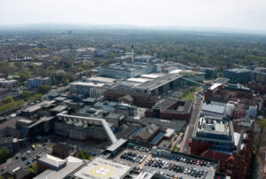 Aerial view of Oxford Road Campus