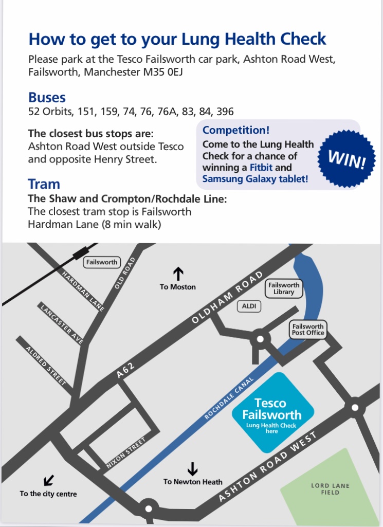 Lung Health Checks at Tesco Failsworth Lung Health Check