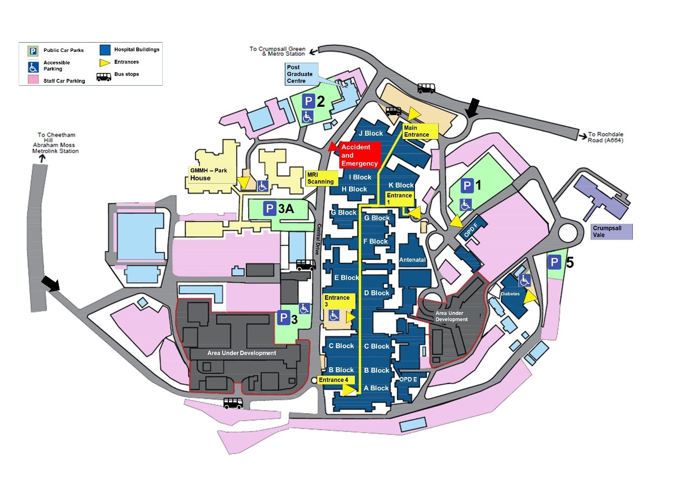 Delivering Our New Hospital Temporary Car Parking Changes   NMGH Map 