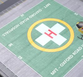 Construction work has begun on the first helipad of its kind in central Manchester