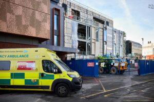 Building work progress on the new resus department at MRI