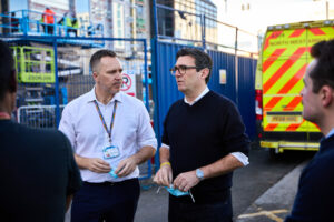 Mark Cubbon, Chief Executive of Manchester University NHS Foundation Trust, and Andy Burnham, Mayor of Greater Manchester