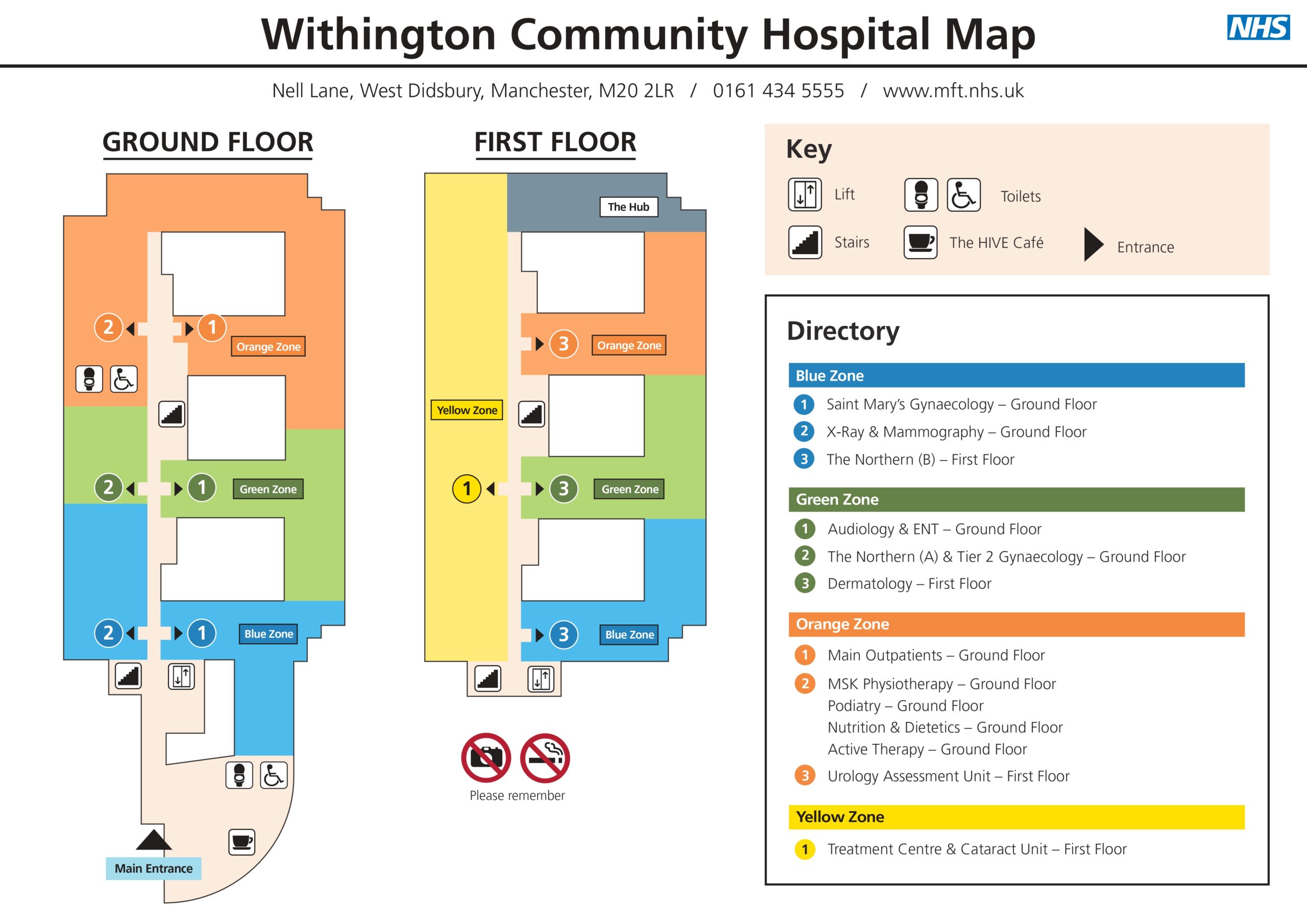Withington Hospital Map